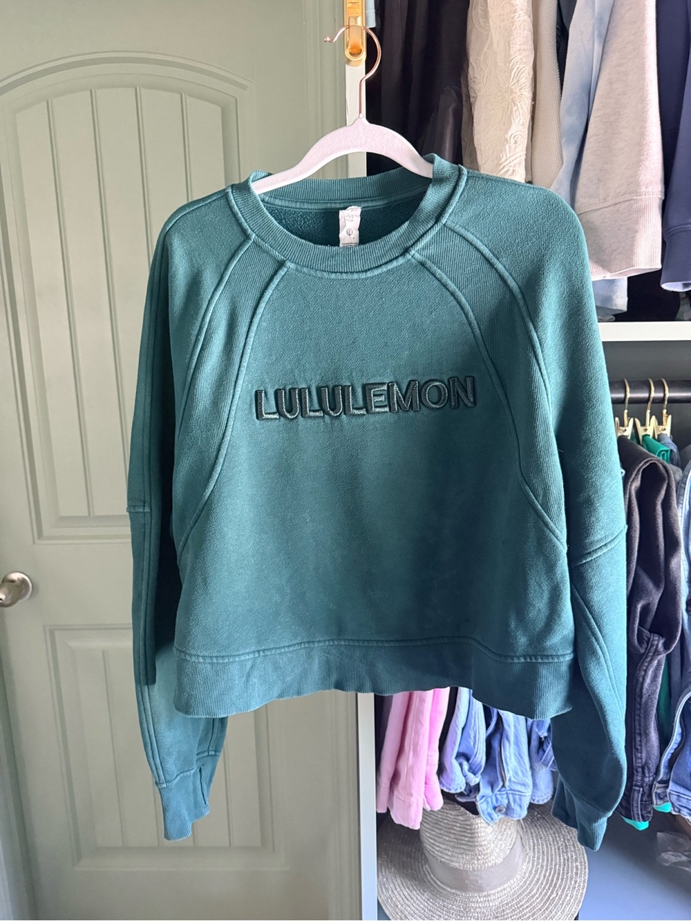 lululemon athletica Dark Green Scuba Oversized Pullover